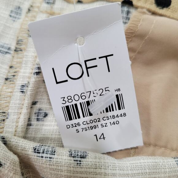 Loft Riviera Slim Mid Rise Cheetah Print Mid Rise Pants Size 14 NWT - Picture 7 of 9